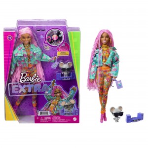 Barbie® Extra nukk roosade juustega