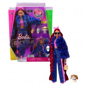 Barbie® Extra nukk sinine leopardikostüümis