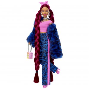 Barbie® Extra nukk sinine leopardikostüümis