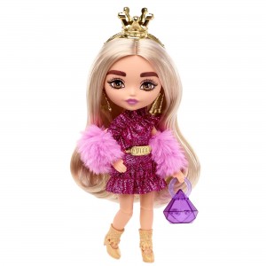 Barbie® Extra Mini nukk  kuldse krooniga